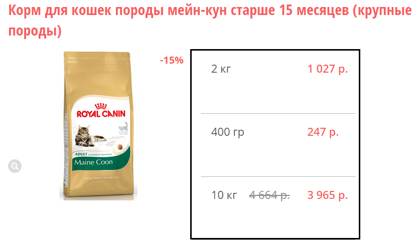 Nourriture pour Maine Coon de Royal Canin