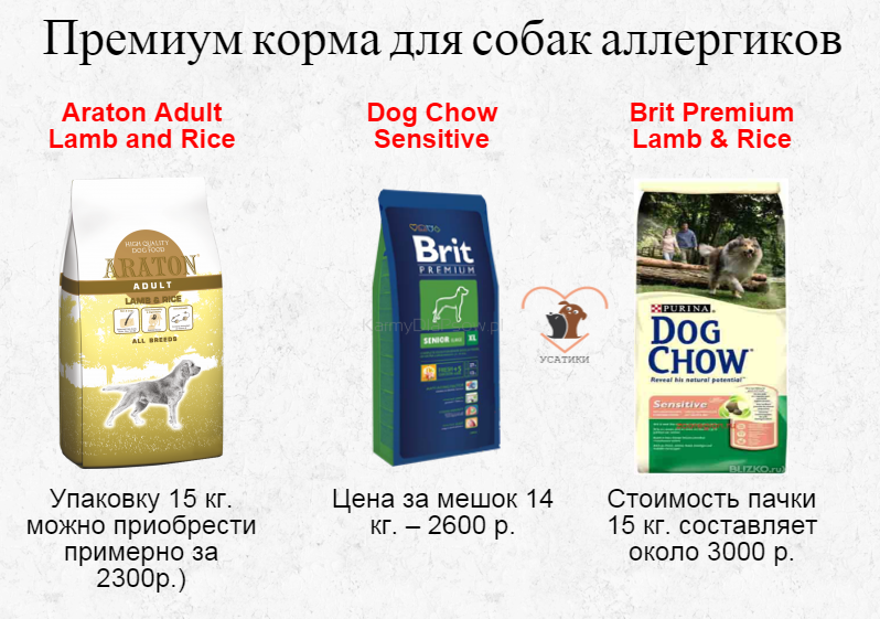 Aliment de qualité supérieure pour chiens souffrant d'allergies