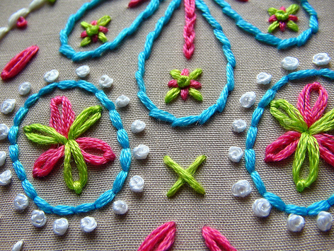 On peut décorer presque tout avec de la broderie.