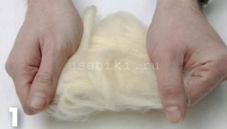 feutrage d'un chat en laine