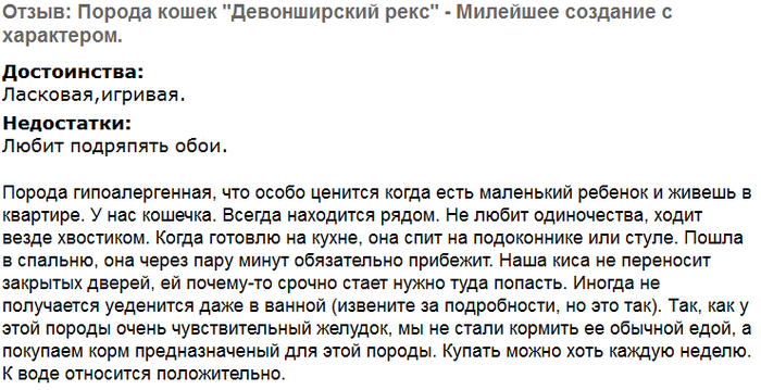 Avis sur Devon Rex