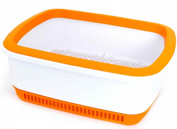 Bac à litière pour chatons avec ventilation