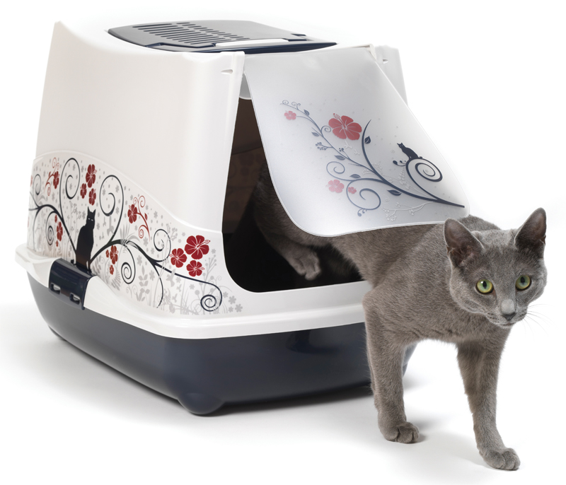 Toilettes fermées pour chats