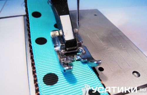 Coudre le ruban à la sangle