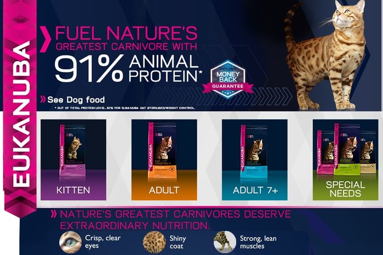 Gamme d'aliments pour chats Eukanuba