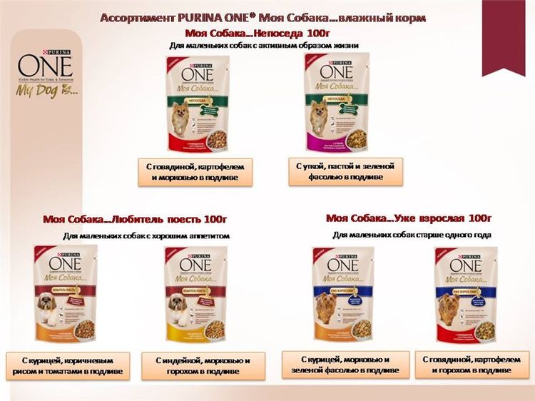 Différents types d'aliments