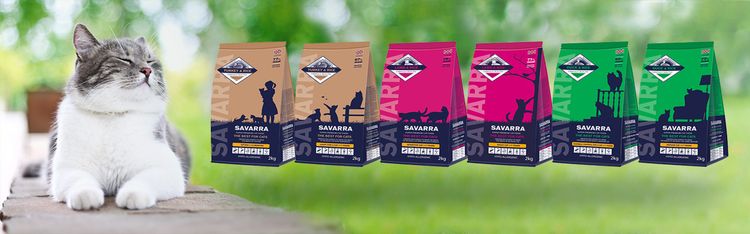 Gamme d'aliments pour chats Savarra