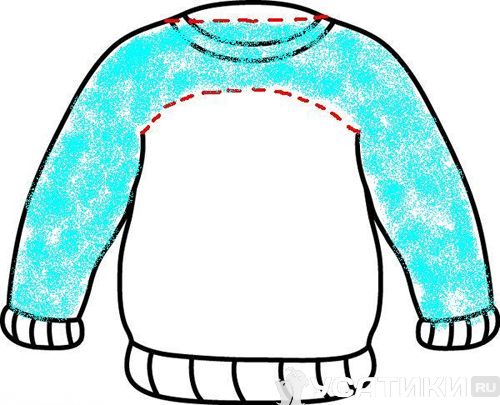 Remplissez la zone marquée avec un rembourrage synthétique.