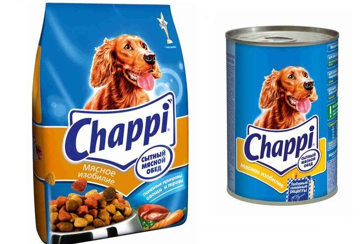 Un sac et une boîte de nourriture Chappie