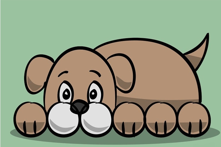 Un simple dessin d'un chien