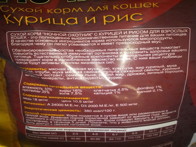 Composition de l'aliment