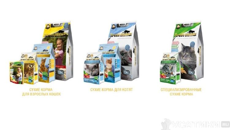 Gamme d'aliments secs