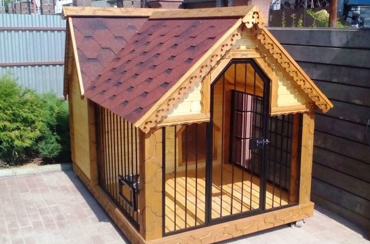 Volière en forme de maison