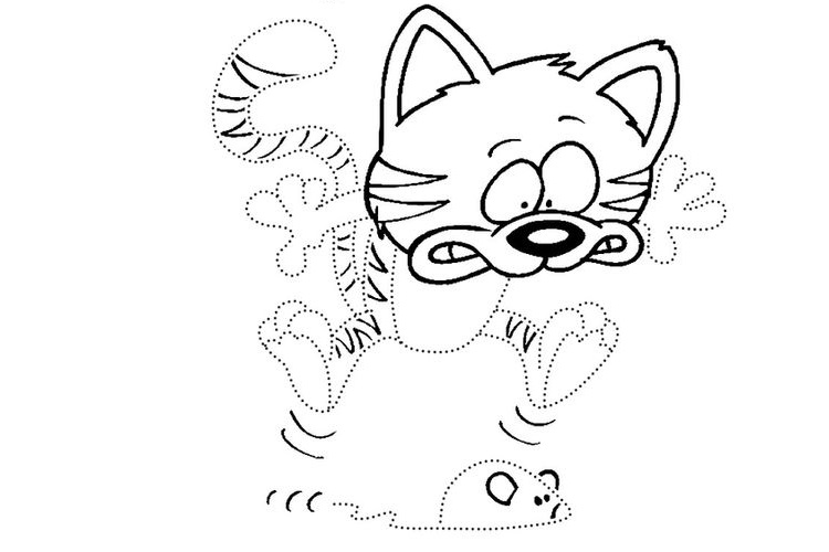 page de coloriage de chat