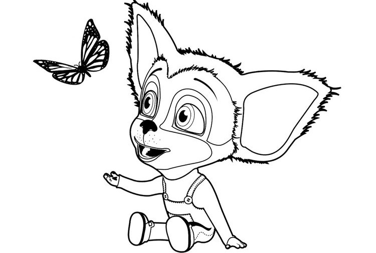 page de coloriage Barboskiny