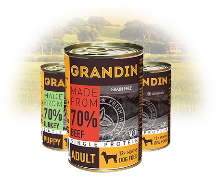 Nourriture en conserve pour chiens Grandin