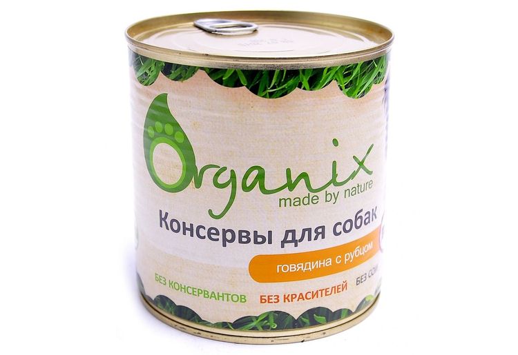 Nourriture biologique en conserve pour chiens