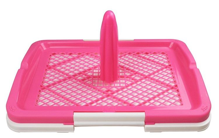 Bac à litière pour chien avec poteau