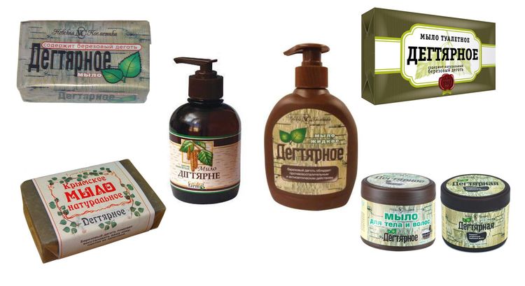 Types de savon au goudron