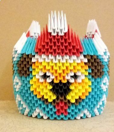 chien en origami modulaire