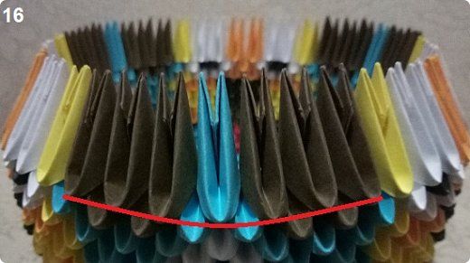 chien en origami modulaire