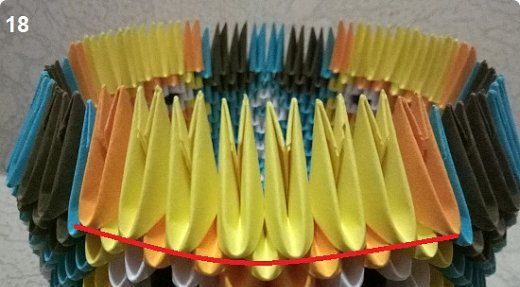 chien en origami modulaire