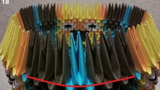 chien en origami modulaire