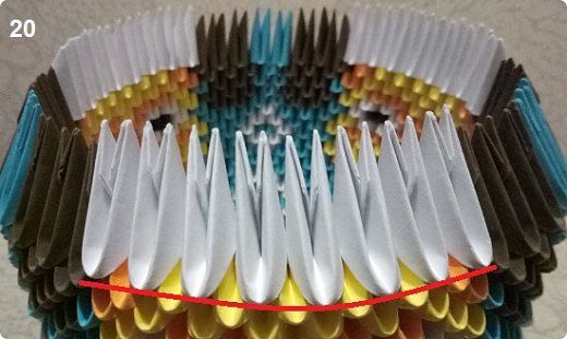 chien en origami modulaire