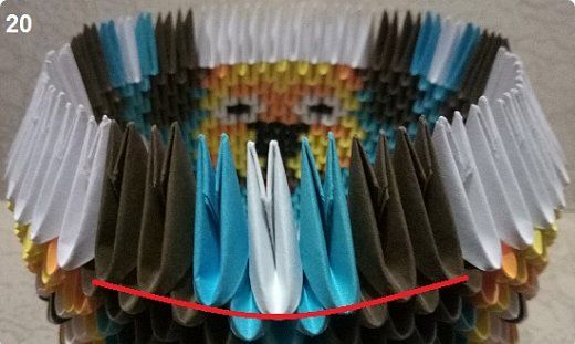 chien en origami modulaire