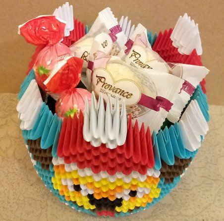 chien en origami modulaire