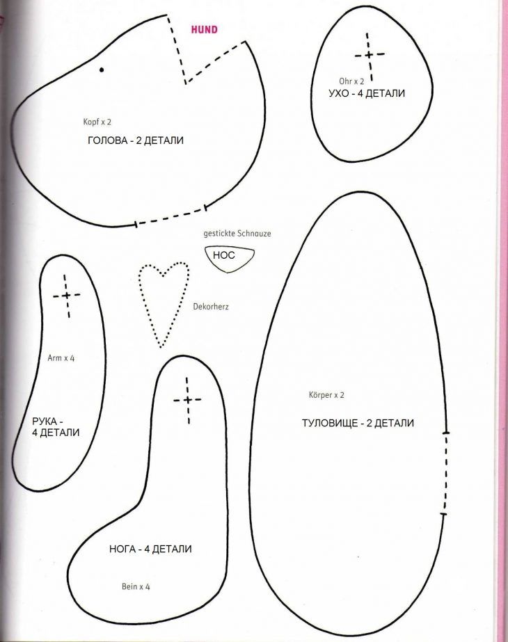 Patron de chien Tilda à faire soi-même