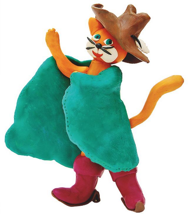 Le Chat Botté MK en pâte à modeler