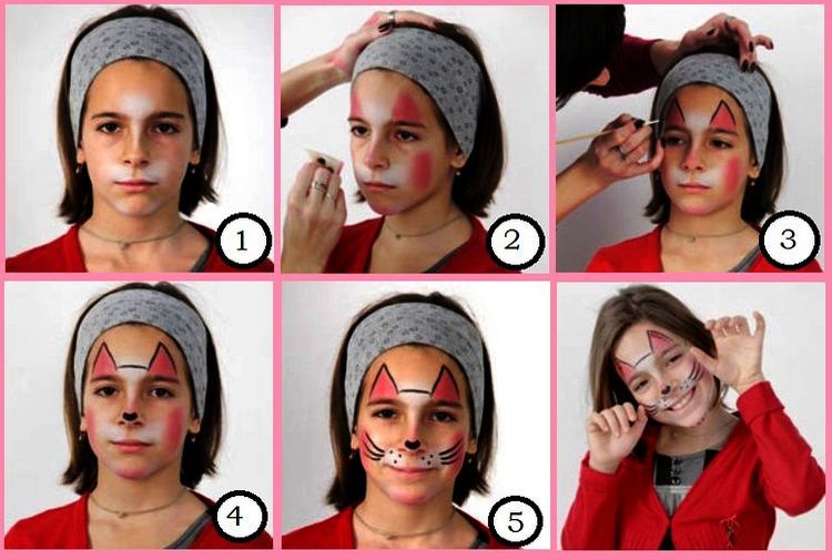 Comment dessiner un visage de chat sur le visage d'un enfant