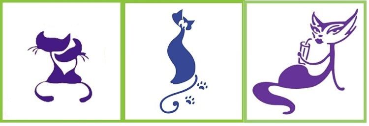 Silhouettes de chats pour tatouages à paillettes