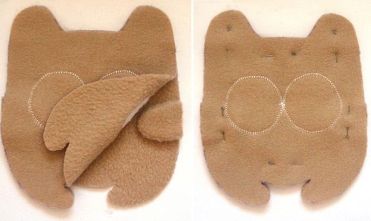 Motif de coussin chat