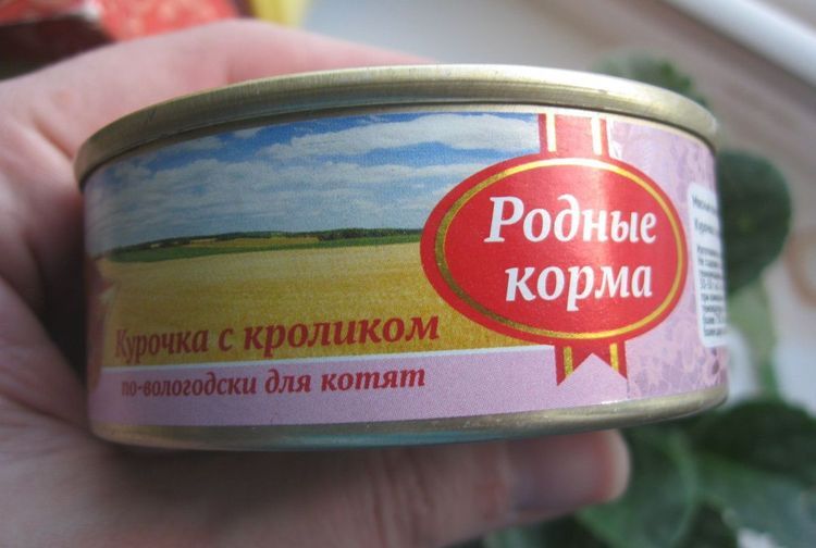 Nourriture en conserve pour chats de Rodnye Korma