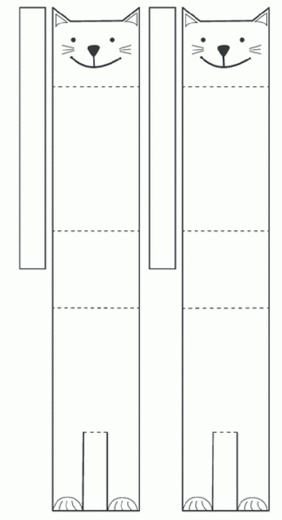 Un gabarit pour découper un chat dans du papier