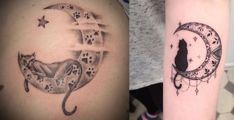 croquis de tatouage de chat