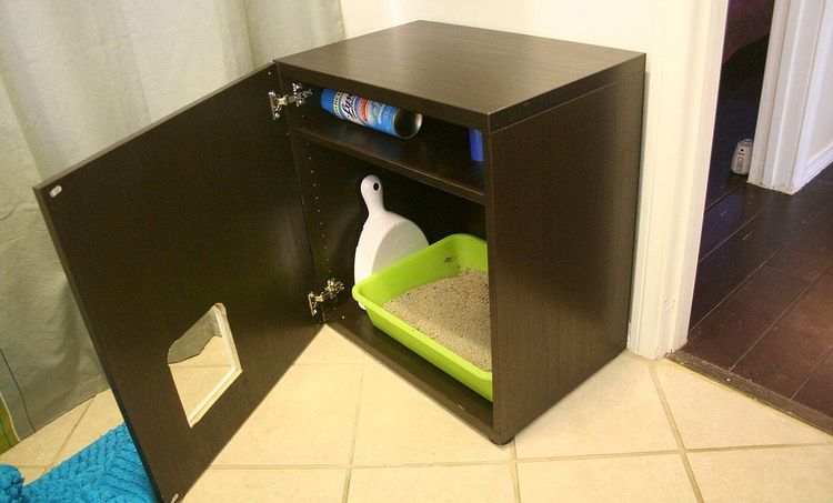 Bac à litière intégré