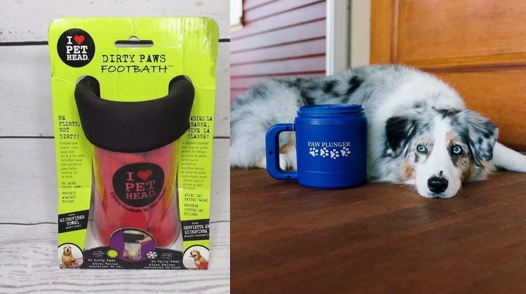 Lave-pattes pour chiens