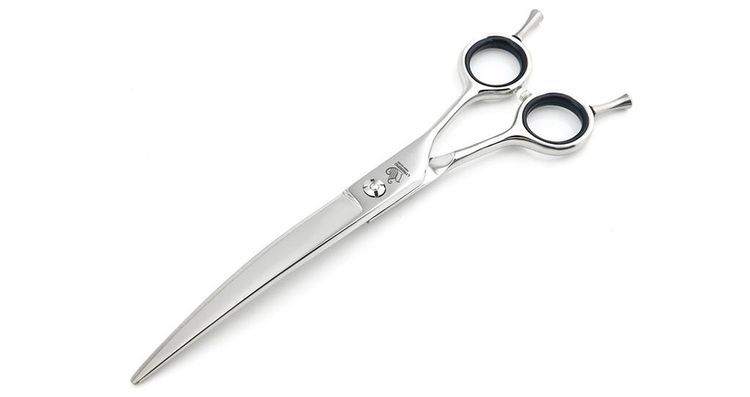Ciseaux de toilettage pour chiens à lame courbe