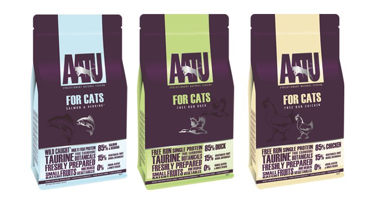 La gamme d'aliments secs pour chats d'Aatu