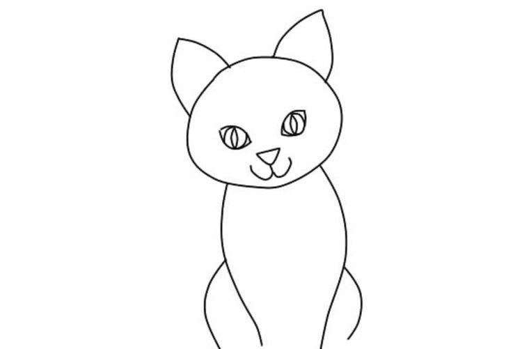 Comment dessiner un chat assis étape par étape