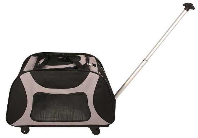 Cage de transport à roulettes pour chat