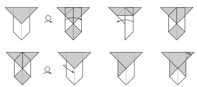 Marque-page chat en origami