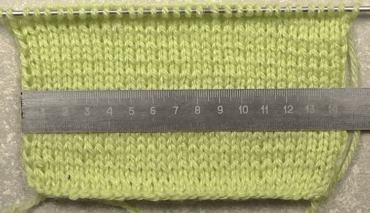 Tricoter un échantillon