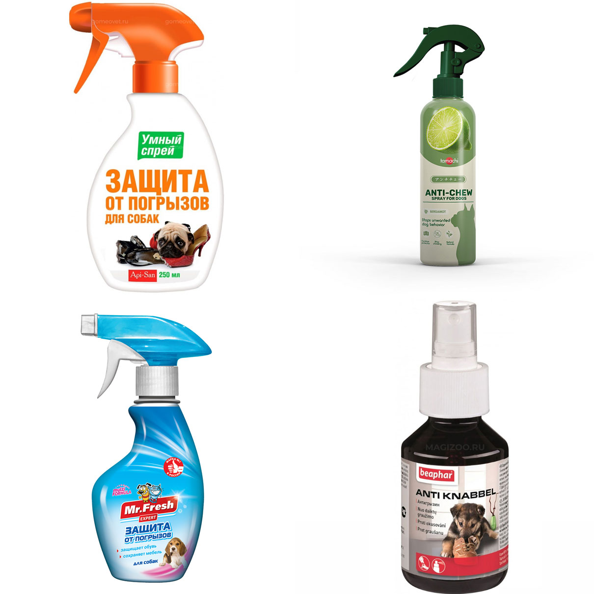 Sprays anti-mastication